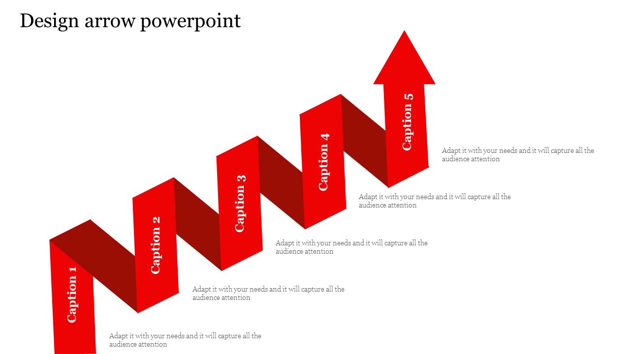 Design arrow powerpoint-red